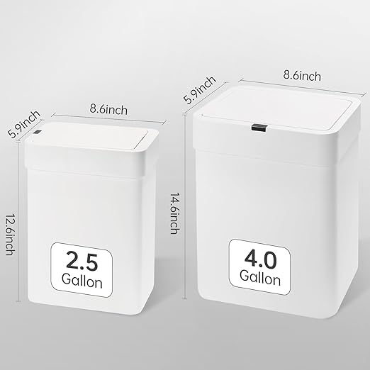 2 Pack Bathroom Trash Can with Lid - Image 2