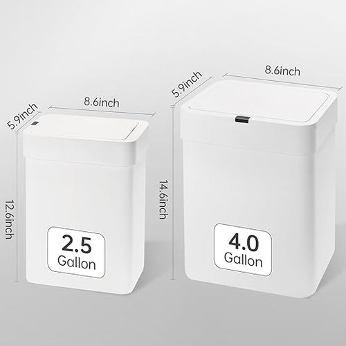 2 Pack Bathroom Trash Can with Lid - Image 2