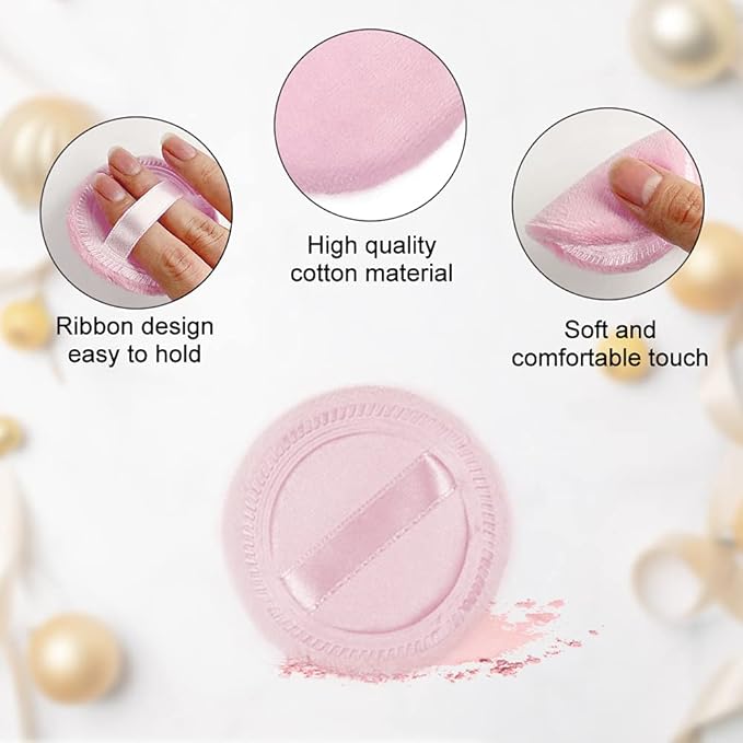 10pcs Powder Puff Cotton Cosmetic Face Makeup Powder Puffs Pads - Image 4