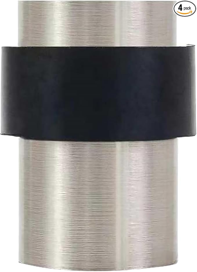 KHTUMEWARE 4 Pack 2-1/2 in Floor Door Stopper, Brushed Satin Nickel Door Stop by khtumeware