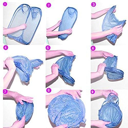 6pcs Foldable Pop Up Mesh Washing Laundry Basket Bag Bin Hamper Toy Tidy Storage - Image 5