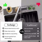 Quick Drying Stone Faucet Mat for Kitchen Sink, 23.6'' Long Diatomite Sink Tray - Image 5