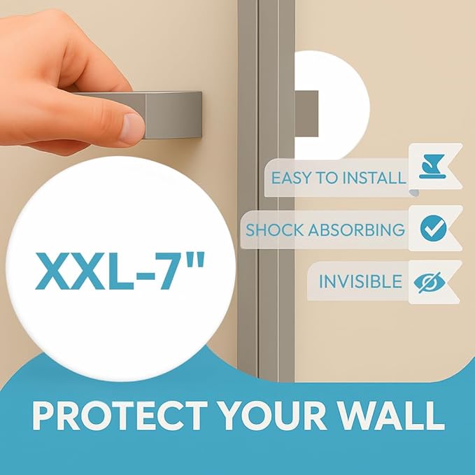 Strongest Home Wall & Door Handle Stopper, Quiet Wall Protector - Image 3