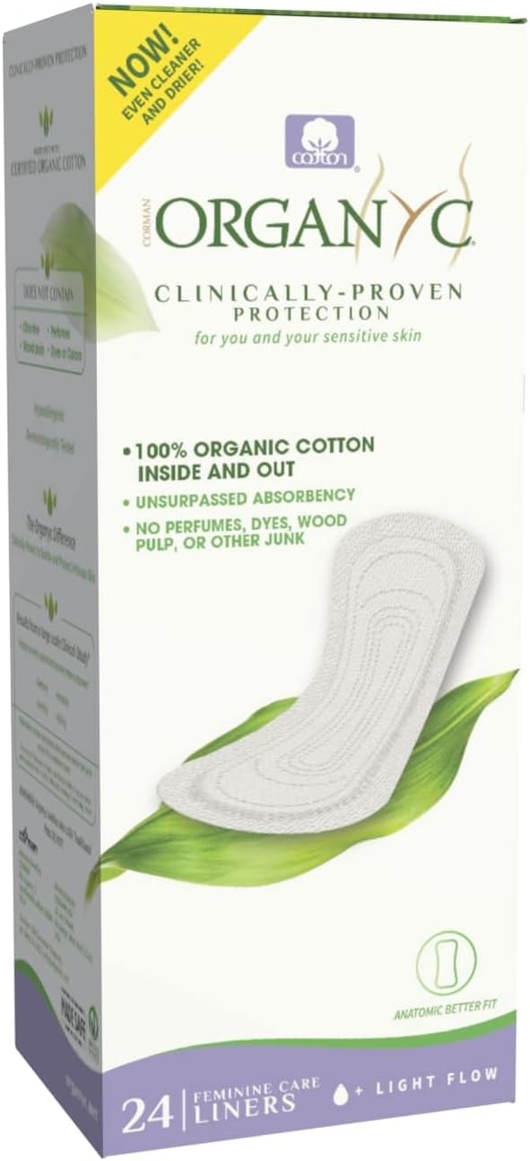 Organyc 100% Certified Organic Cotton Flat Panty Liner by Organyc