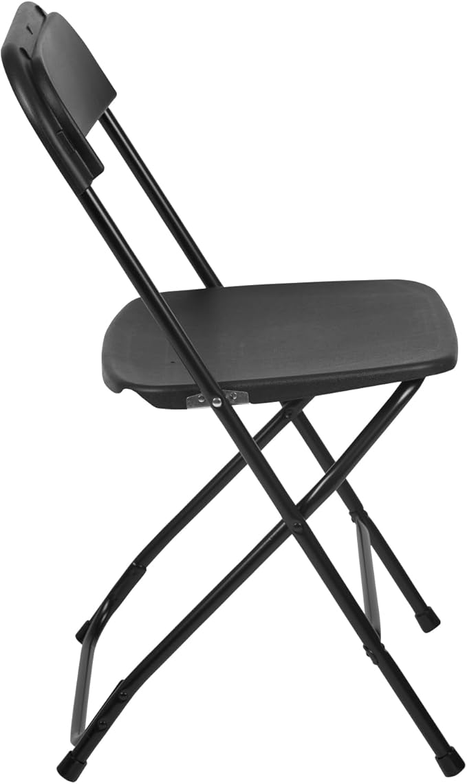 Flash Furniture Hercules Series Plastic Folding Chairs for Parties and Weddings, Stackable Commercial Event Seats with 650-lb. Static Weight Capacity, Set of 6, Black - Image 12