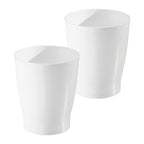 iDesign Small Round Plastic Bathroom Trash Can - Image 8