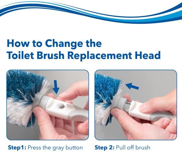 Unger Toilet Brush Replacement Heads, 2 Pack, Bathroom Cleaning Supplies - Image 4