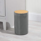 mDesign Plastic Round Trash Can Small Wastebasket - Image 2