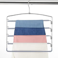FeeraHozer Pants Hangers Space Saving 3 Pack No Slip 5 Layers Multi Functional by Feerahozer