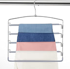 FeeraHozer Pants Hangers Space Saving 3 Pack No Slip 5 Layers Multi Functional by Feerahozer