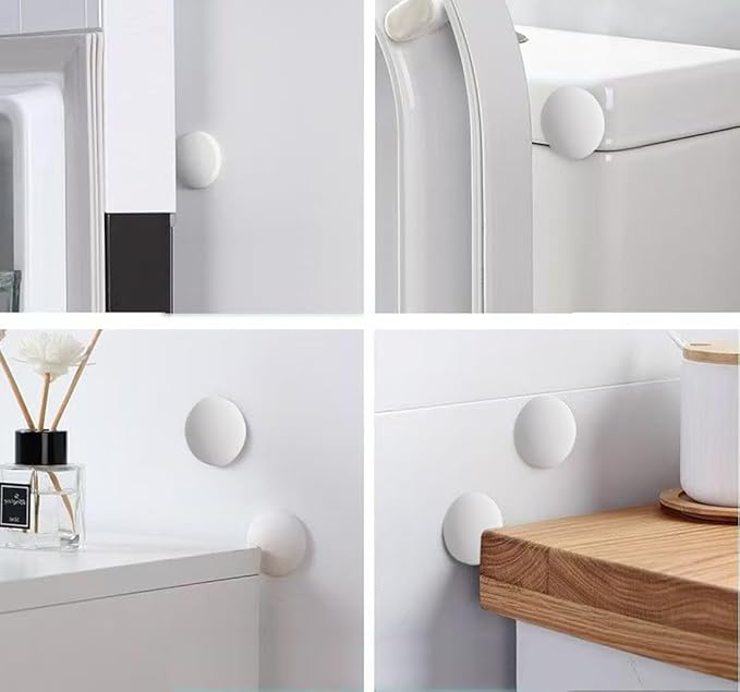 Door Stoppers Door Stops Wall Protector. 2" White Silicone Door Bumpers - Image 6