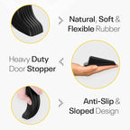 Door Stoppers for Bottom of Door – Rubber Door Stopper Wedge – Pack of 2 – Door - Image 8
