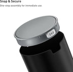 EKO Mini Desk Trash Can with Swing-Top Lid 0.4 Gallon Small Table Round - Image 7