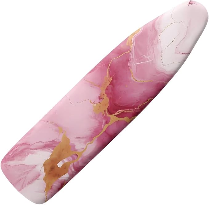 Pink Marble Ironing Board Cover Extra Iron Board Cover Protector Novelty Gifts by KUIFORTI