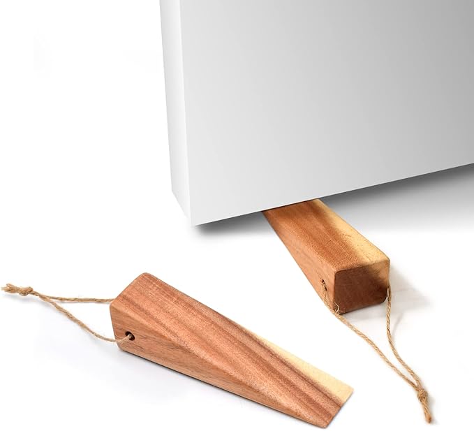 Wooden Door Stoppers, Large Wood Door Wedges - Image 5