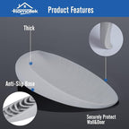 HOMOTEK 2 Pack Rubber Door Stoppers Wedge Grey - Image 2