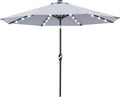 ABCCANOPY 10FT Durable Solar Led Patio Umbrellas with 32LED Lights (Gray) by ABCCANOPY