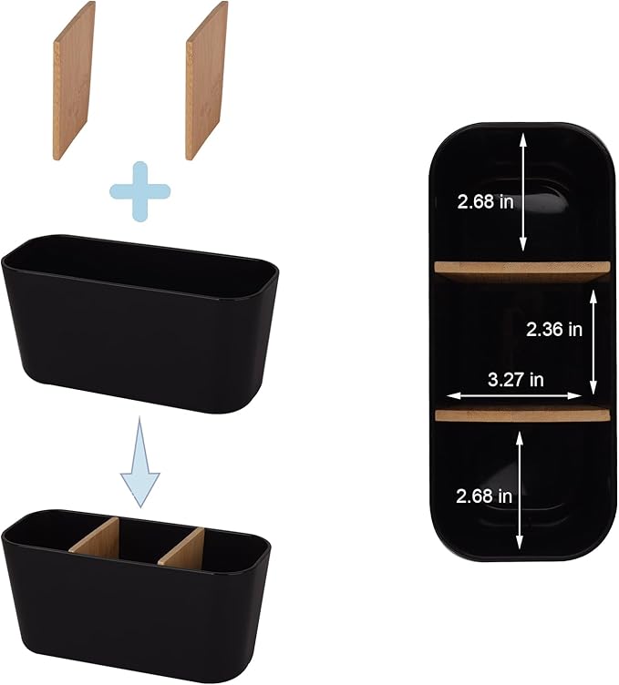 Toothbrush Holders for Bathrooms, Bamboo Tooth Brush Holder - Image 3
