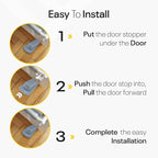 Door Stoppers for Bottom of Door – Rubber Door Stopper Wedge – Pack of 4 – Door - Image 5