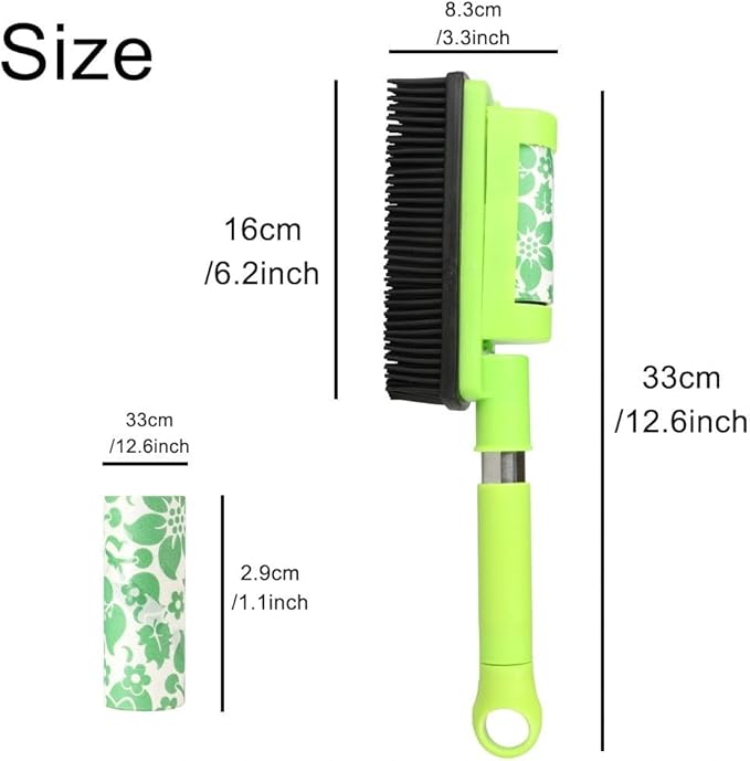 Rubber Pet Cat Dog Hair Removal Brush Lint & Hair Remover Brush, Silicone Lint - Image 5