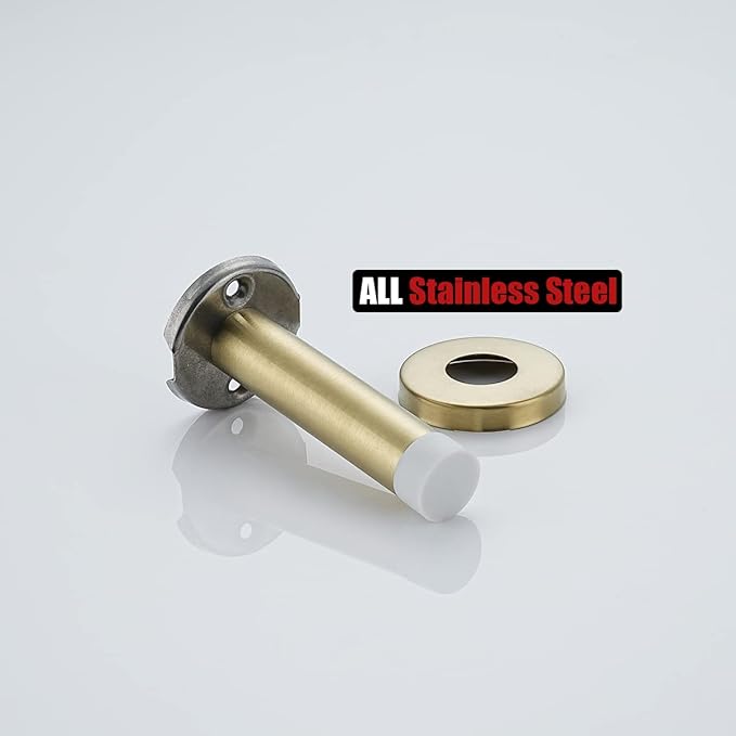 JQK Door Stopper Gold, 304 Stainless Steel Thicken 1mm Sound Dampening Door - Image 7