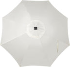 Blissun 9 ft Solar Umbrella, 32 LED Lighted Patio Umbrella, Table Market Umbrella, Outdoor Umbrella for Garden, Deck, Backyard, Pool and Beach (Creamy White) - Image 4