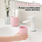 Pink Striped Toothbrush Holder for Electric Toothbrushes Bathroom Organizer for - Image 3