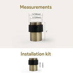 KHTUMEWARE 4 Pack 2 in Floor Door Stopper, Antique Bronze Brushed Door Stop - Image 2