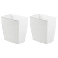 iDesign Small Plastic Bathroom Trash Can, Slim Rectangle Garbage Bin by iDesign