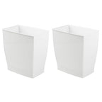 iDesign Small Plastic Bathroom Trash Can, Slim Rectangle Garbage Bin by iDesign