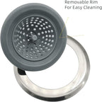 Kitchen Set of 2 Sink Strainers, Flexible Silicone Good Grip Kitchen Sink - Image 4