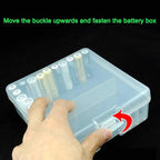 Fielect 100 x AA Battery Storage Case Holder Organizer Box Transparent - Image 4