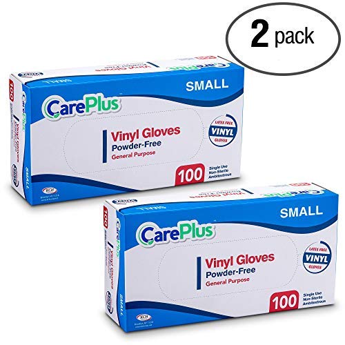 CARE PLUS Vinyl Gloves Clear Small Size 200 Count | Heavy Duty, Non-Sterile - Image 8