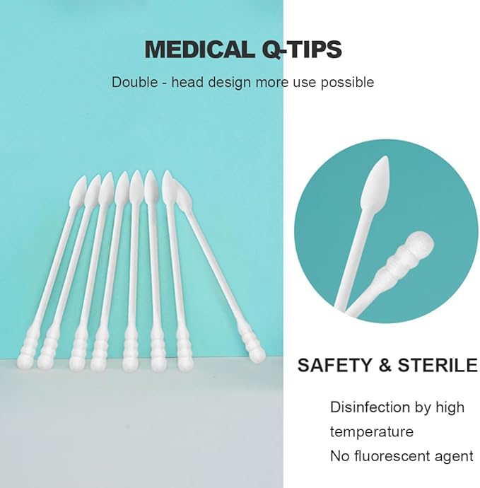 Individually Wrapped Double Tipped Cotton Swabs, Pointed and Spiral, - Image 5