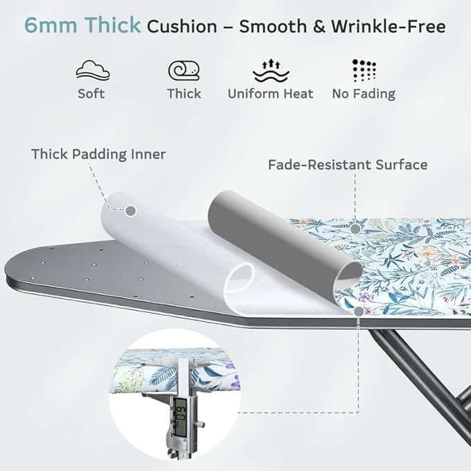 FIOBEE Ironing Board Cover and Pad Extra Thick Iron Board Pad - Image 3