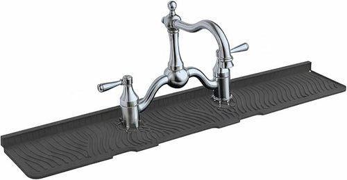 2 Hole Kitchen Sink Splash Guard Wide-Modern Faucet Mat by HomeinBold