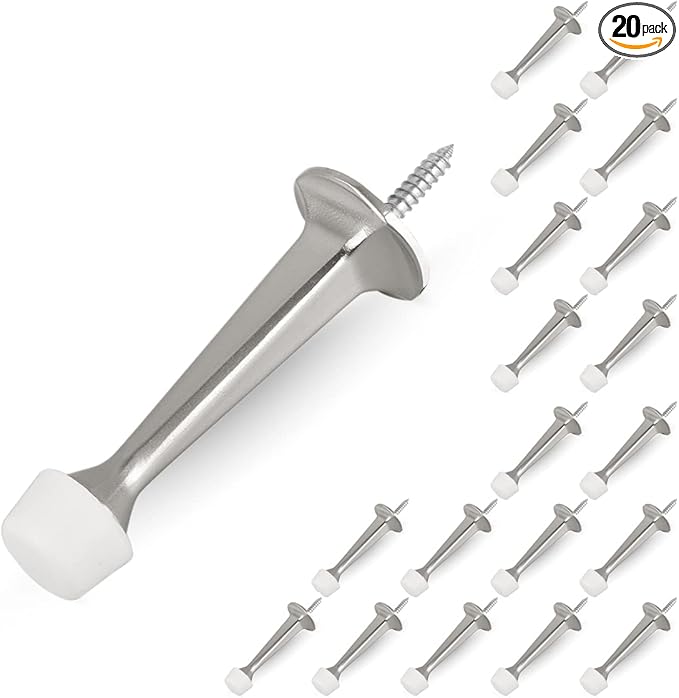 HOMOTEK 20 Pack Heavy Duty Solid Rigid Door Stop by HOMOTEK