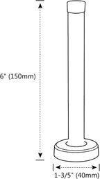 Door Stops, Long Door Stopper, 6 Inch Door Stop Stainless Steel Brushed Nickel - Image 2