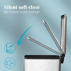 8 Gallon Trash Can, Stainless Steel Kitchen Trash Can - Image 6