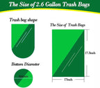 2.5 Gallon 120 pcs Small Clear Trash Bags, Strong 2.5 Gallon 2.6 Gallon Garbage - Image 2