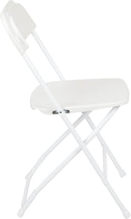 Flash Furniture Hercules Set of 10 Indoor/Outdoor Heavy-Duty Plastic Folding Chairs, Foldable Commercial Stacking Chairs with 650-lb. Static Weight Capacity, White - Image 13