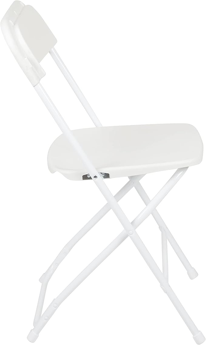 Flash Furniture Hercules Set of 10 Indoor/Outdoor Heavy-Duty Plastic Folding Chairs, Foldable Commercial Stacking Chairs with 650-lb. Static Weight Capacity, White - Image 13