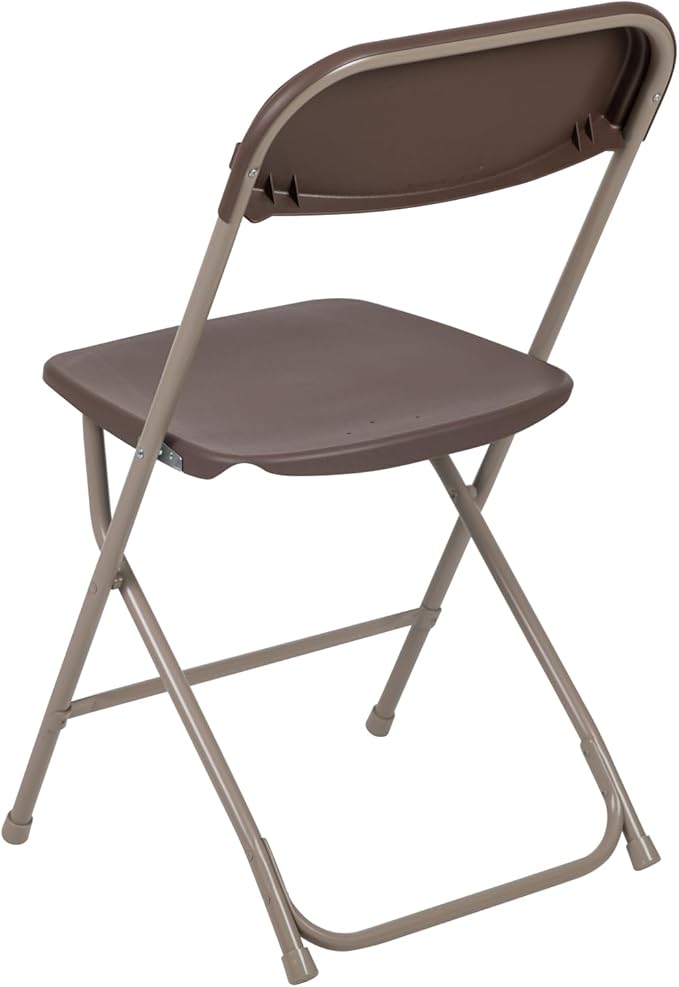 Flash Furniture Hercules Series Plastic Folding Chair - Brown - 6 Pack 650LB Weight Capacity Comfortable Event Chair-Lightweight Folding Chair - Image 10