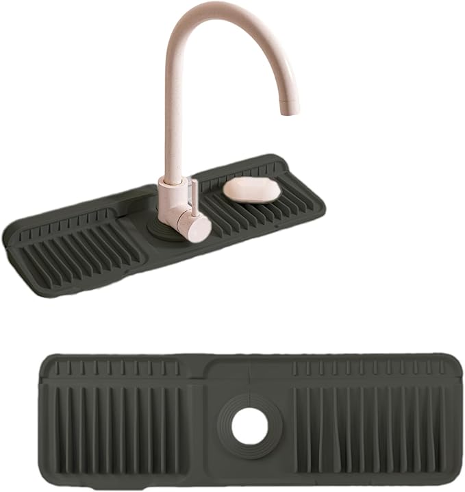 Folding Faucet Mat for Kitchen Sink Upgraded Premium Silicone Splash Guard - Image 3