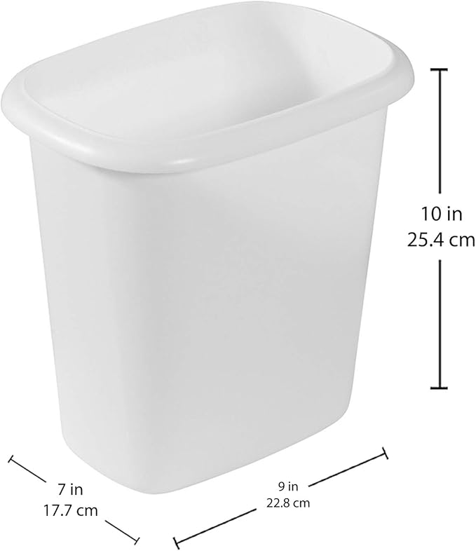 Rubbermaid Vanity Trash Can/Wastebasket 1.5-Gallons/6-Quarts White - Image 3