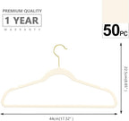 MIZGI Premium Velvet Hangers Pack 50 Pcs Heavyduty - Image 2