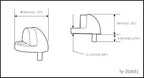 QCAA High Dome Floor Door Stop, 1-11/16" x 1-3/16", Zinc Die Cast, Matte Black - Image 2