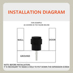 SANATO 10Pcs Black Door Stopper Floor Mounted - Image 5