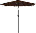 AreShark 9 FT Patio Umbrella for Outdoor, Outdoor Table Umbrella with Push Button Tilt and Crank, Outdoor Patio Umbrellas with 8 Sturdy Ribs for Market, Garden, Pool (Brown) by Unknown