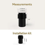 KHTUMEWARE 4 Pack 2-1/2 in Floor Door Stopper, Matte Black Door Stop, Wall - Image 2